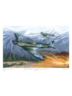 ''Spitfires Mk. IX of the R.H.A.F. during the Greek Civil War, 1948'' (print 50 Χ 35 cm)