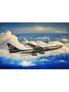 Aviation art painting ''Olympic Airways Boeing 747'' - Framed canvas print
