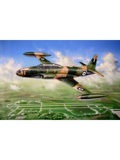 Aviation Art Painting ''T-33A Silver Star'' - Canvas print 50 X 37.5 cm.