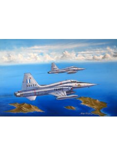 Aviation Art Painting HAF F-5A FREEDOM FIGHTER - Canvas print 50 X 32 cm.