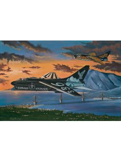 Aviation Art Painting ''The Last Corsairs'' - Canvas print 44.5 X 33 cm.