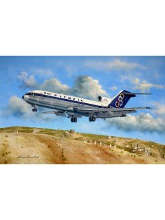 Aviation Art Painting: Olympic Airways Boeing 727-284 (Canvas print) 