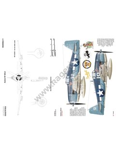 Grumman F6F Hellcat F6F-3, F6F-5 models, Topdrawings 44, Kagero
