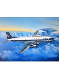 Ζωγραφικός Πίνακας: Olympic Airways DC-6 (Αντίγραφο σε Καμβά)