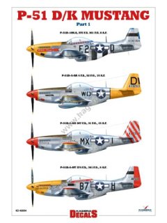 P-51 D/K Mustang Part 1, Kagero Decals 48004