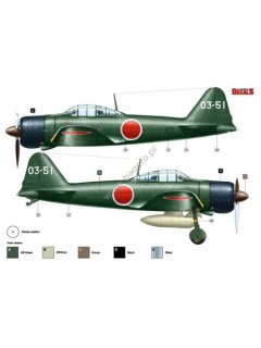 Mitsubishi A6M2 Model 21, Kagero Decals 48005